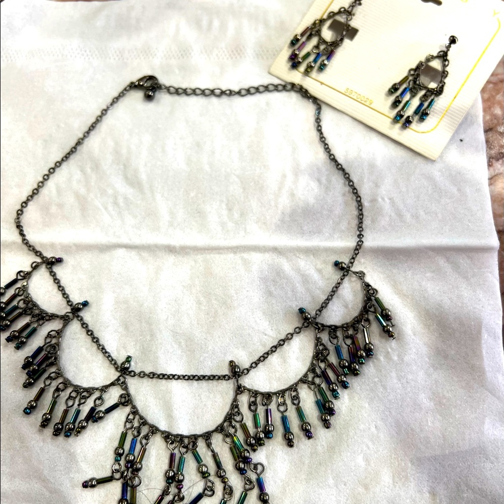 3 beautiful necklaces and one set of necklace with earrings!!